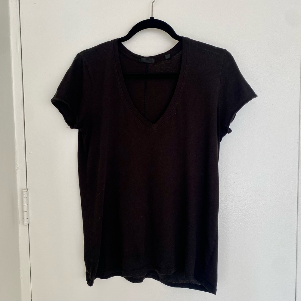 ATM Black Vneck T-shirt